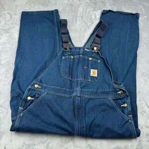 Men’s Carhartt Overalls Denim Carpenter No Size tags 40x29